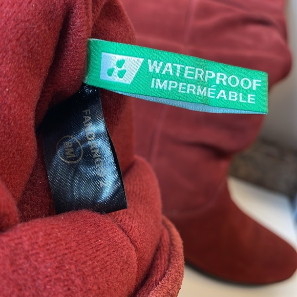 Size 8 Cougar Weatherproof Fandango 2 Red Suede Leather Boots - Picture 6 of 7